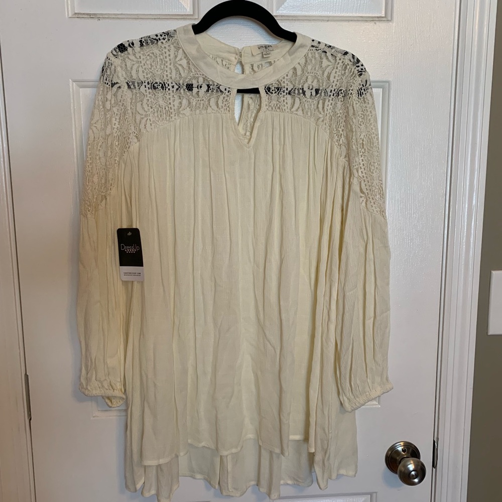 NWT Dress Up Umgee Brand Lace Tunic Size L